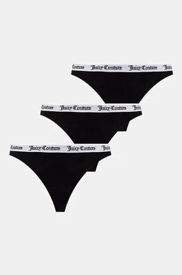 Juicy Couture brazyliany DANA THONG PK kolor czarny z bawełny JCLTH224571