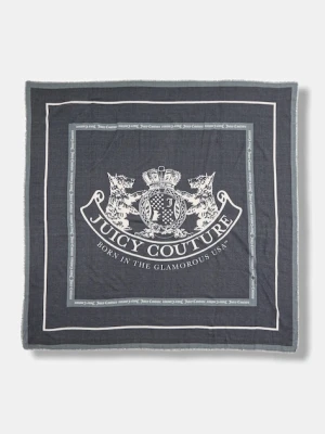 Juicy Couture chusta Pashmina damska kolor czarny wzorzysta AIJFO8612WPO