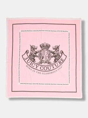 Juicy Couture chusta Pashmina damska kolor różowy wzorzysta AIJFO8612WPO