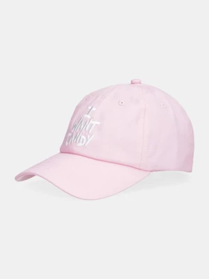 Juicy Couture czapka z daszkiem bawełniana I Want Candy kolor różowy JCAWH126703