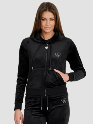 JUICY COUTURE Czarna damska bluza z cyrkoniami Rodeo Robertson, Rozmiar M