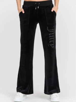JUICY COUTURE Czarne damskie dresowe spodnie Layla Jewelled Low Rise Pant, Rozmiar XS