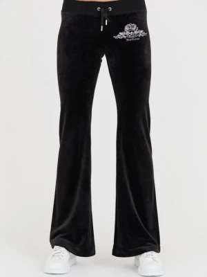JUICY COUTURE Czarne damskie spodnie Arched Metallic Layla, Rozmiar L