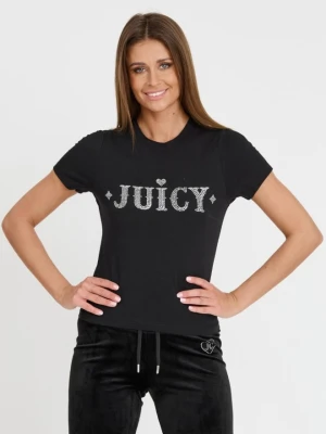 JUICY COUTURE Czarny damski t-shirt Ryder Rodeo Fitted, Rozmiar S