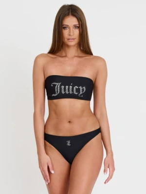 JUICY COUTURE Czarny strój kąpielowy Ariel Bandeau Bikini Set
