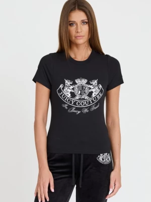 JUICY COUTURE Czarny t-shirt Enzo Dog Crest