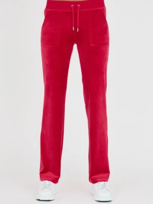 JUICY COUTURE Czerwone damskie spodnie dresowe Del Ray Pocket Pant, Rozmiar L
