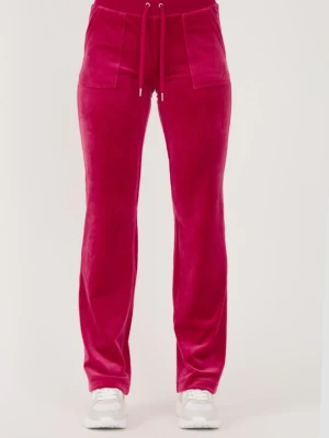JUICY COUTURE Czerwone damskie spodnie dresowe Del Ray Pocketed Pant, Rozmiar S