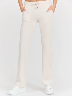 JUICY COUTURE Damskie beżowe dresowe spodnie Del Ray Gold HW, Rozmiar M