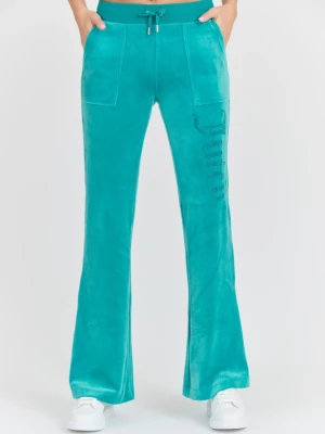 JUICY COUTURE Damskie turkusowe spodnie desowe Layla Jewelled Low Rise Pant