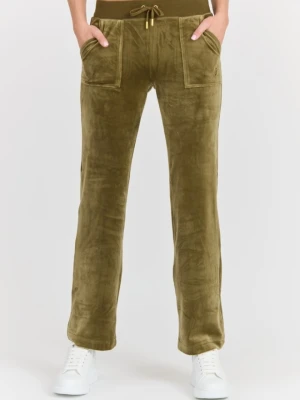 JUICY COUTURE Damskie zielone spodnie Del Ray Gold HW, Rozmiar XS