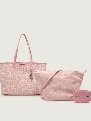 Juicy Couture Dwustronna shopperka 2w1 + saszetka Joan