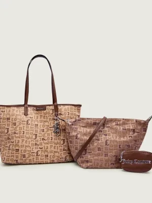 Juicy Couture Dwustronna shopperka 2w1 + saszetka Joan