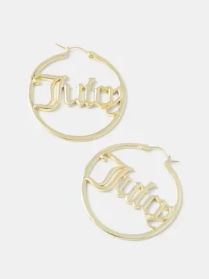 Juicy Couture kolczyki JUICY LARGE HOOP EARRINGS JCJHE124010