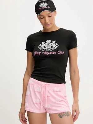 Juicy Couture komplet piżamowy JUICY SLEEPOVER CLUB SHORT PYJAMA SET damska kolor czarny JCLPJ225501
