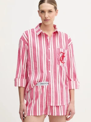 Juicy Couture koszula piżamowa bawełniana damska kolor różowy bawełniana JCYPT126853