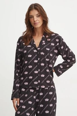 Juicy Couture koszula piżamowa ESTELLE PYJAMA TOP damska kolor czarny JCLPT224503