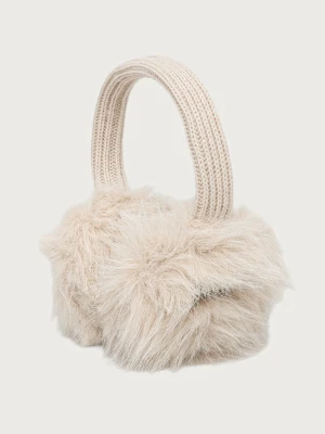 Juicy Couture nauszniki damskie FAUX FUR beżowy