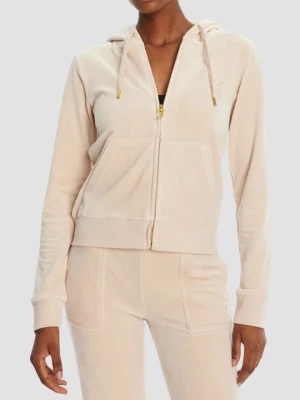 JUICY COUTURE Piaskowa bluza damska Robertson Hoodie, Rozmiar S