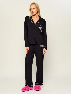 Juicy Couture Piżama Dog Crest | Relaxed fit czarny