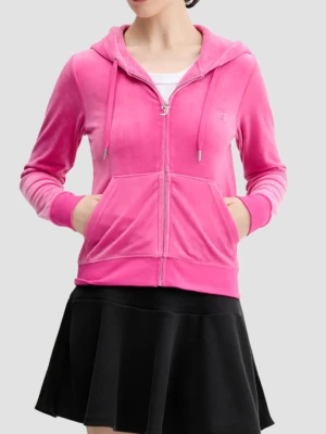 JUICY COUTURE Różowa bluza damska Robertson Hoodie, Rozmiar S