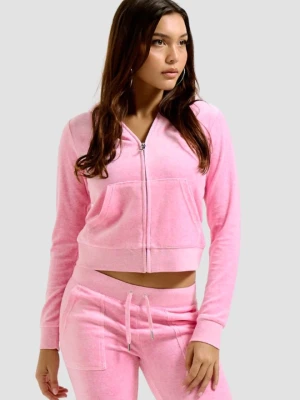 JUICY COUTURE Różowa bluza damska Robertson Hoodie, Rozmiar M