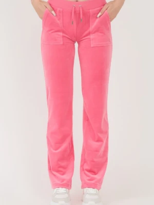 JUICY COUTURE Różowe damskie spodnie dresowe Del Ray Pocketed Pant, Rozmiar XS