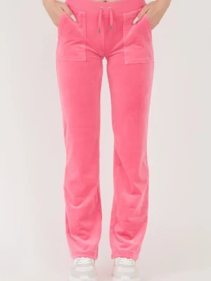 JUICY COUTURE Różowe spodnie dresowe Del Ray Pocketed Pant