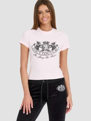 JUICY COUTURE Różowy t-shirt Enzo Dog Crest