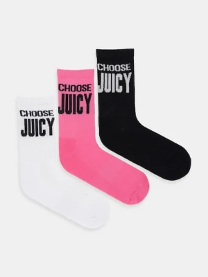 Juicy Couture skarpetki 3-pack kolor różowy JCAXS125707