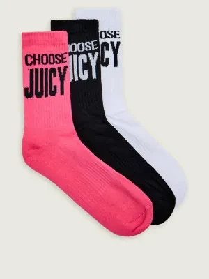 Juicy Couture Skarpety 3-pack LOUIE CHOOSE JUICY