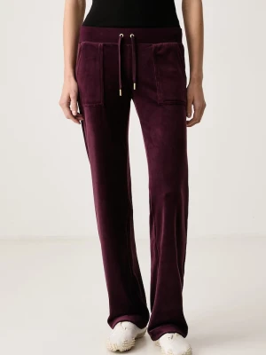 Juicy Couture spodnie dresowe damskie DEL RAY POCKETED PANT bordowy
