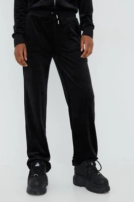 Juicy Couture spodnie dresowe damskie kolor czarny gładkie