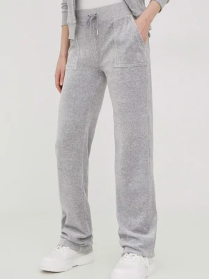 Juicy Couture spodnie dresowe damskie kolor szary melanżowe