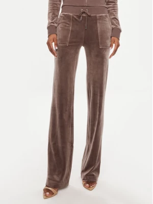 Juicy Couture Spodnie dresowe Del Ray JCAP180 Brązowy Regular Fit