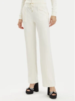 Juicy Couture Spodnie dresowe Del Ray JCAP180G Écru Regular Fit