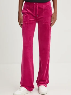 Juicy Couture spodnie dresowe DEL RAY PANT kolor różowy gładkie JCAP180EU