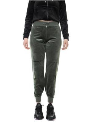 Juicy Couture, Spodnie Dresowe Green, female,