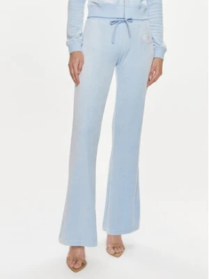 Juicy Couture Spodnie dresowe Heritage Dog JCBBJ223814 Błękitny Slim Fit