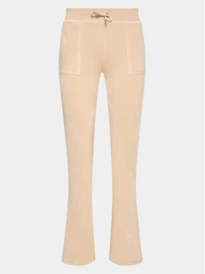 Juicy Couture Spodnie dresowe JCAP180 Beżowy Regular Fit