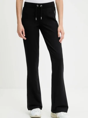 Juicy Couture spodnie dresowe JERSEY APOLLO PANT damskie kolor czarny z aplikacją JCWBJ125311