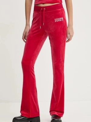 Juicy Couture spodnie dresowe kolor czerwony z aplikacją JCBBJ125862