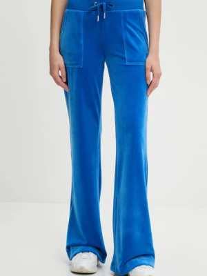 Juicy Couture spodnie dresowe kolor fioletowy gładkie JCSEBJ001