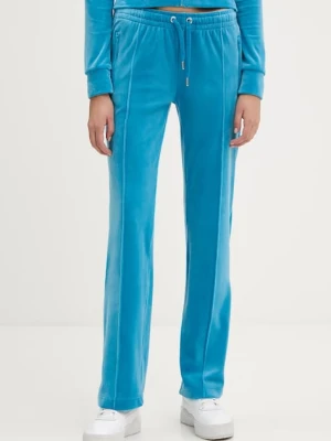 Juicy Couture spodnie dresowe kolor niebieski z aplikacją JCAPW045