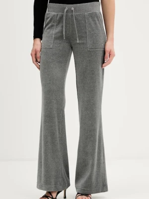Juicy Couture spodnie dresowe kolor szary gładkie JCSEBJ001