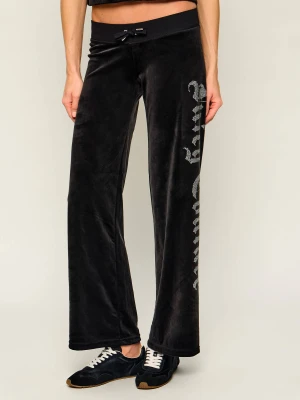 Juicy Couture Spodnie dresowe Old Gothic | Straight fit czarny