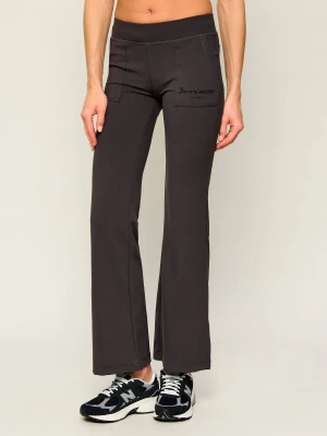 Juicy Couture Spodnie dresowe Raven | flare fit | low rise grafitowy