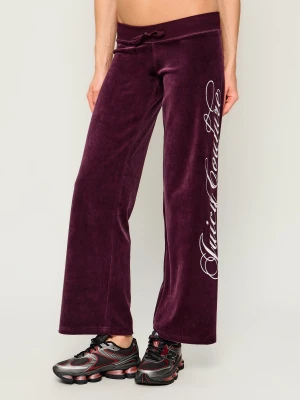 Juicy Couture Spodnie dresowe Rebelle | Straight fit bordowy