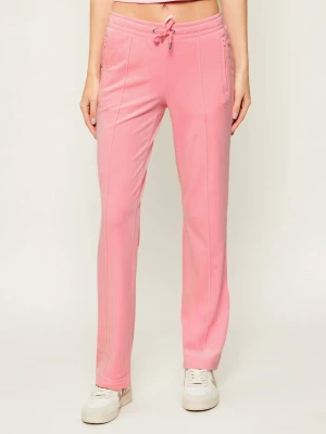 Juicy Couture Spodnie dresowe TINA | Straight fit pudrowy róż