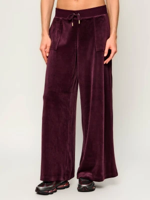 Juicy Couture Spodnie dresowe Yuka | Loose fit | mid rise bordowy